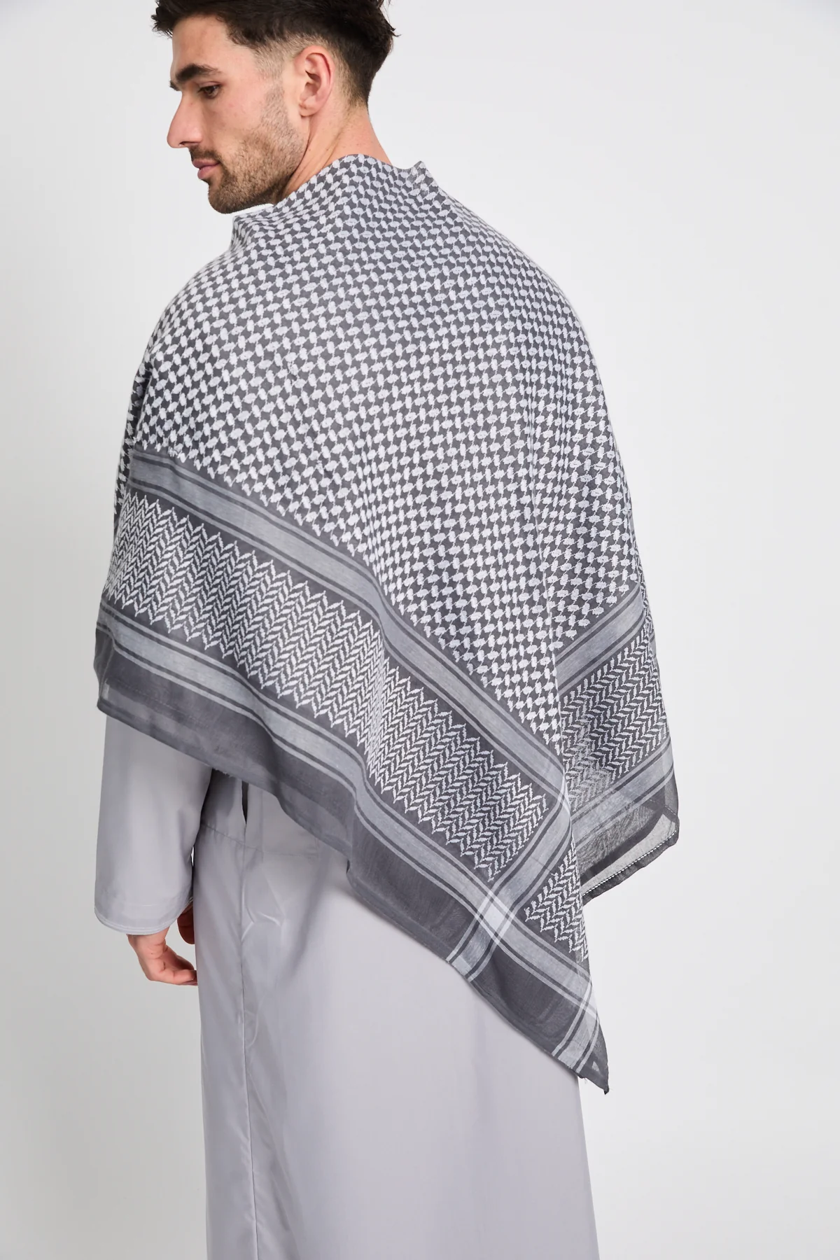 Keffiyeh Scarf - Charcoal Grey