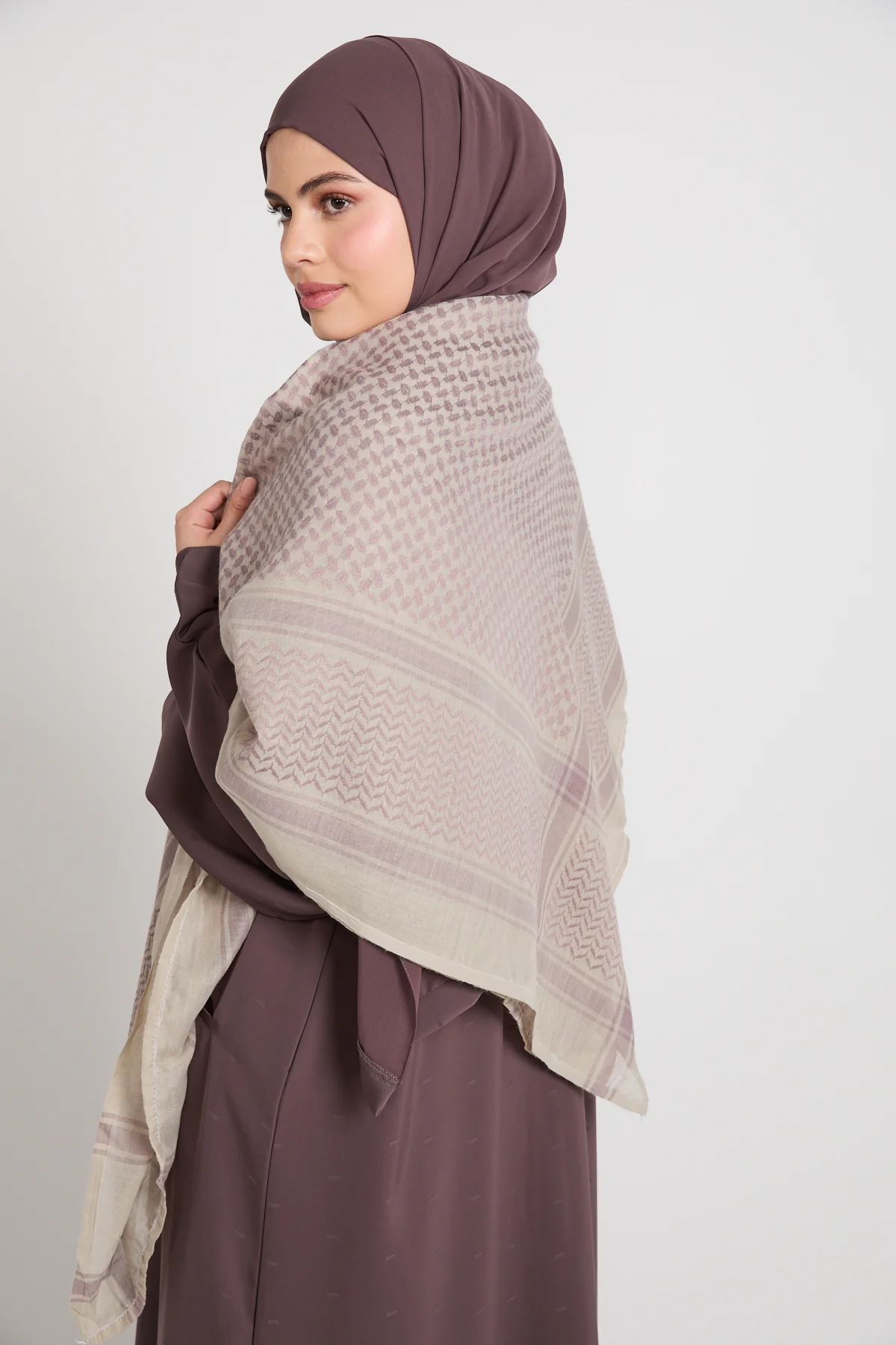 Keffiyeh Scarf - Desert Rose Mist - Image 4