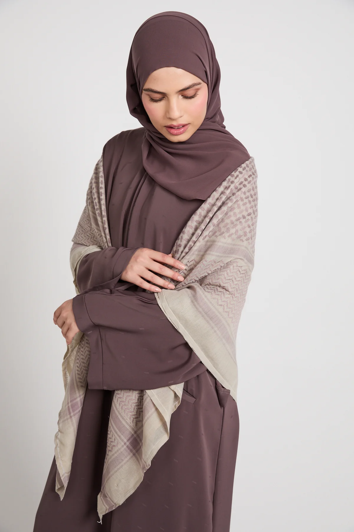 Keffiyeh Scarf - Desert Rose Mist - Image 5