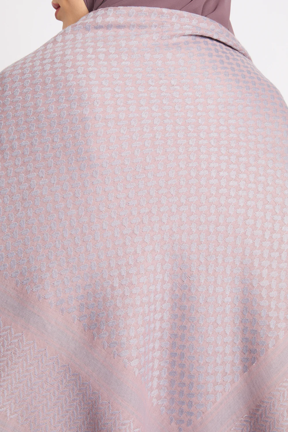 Keffiyeh Scarf - Rosy Mauve - Image 3