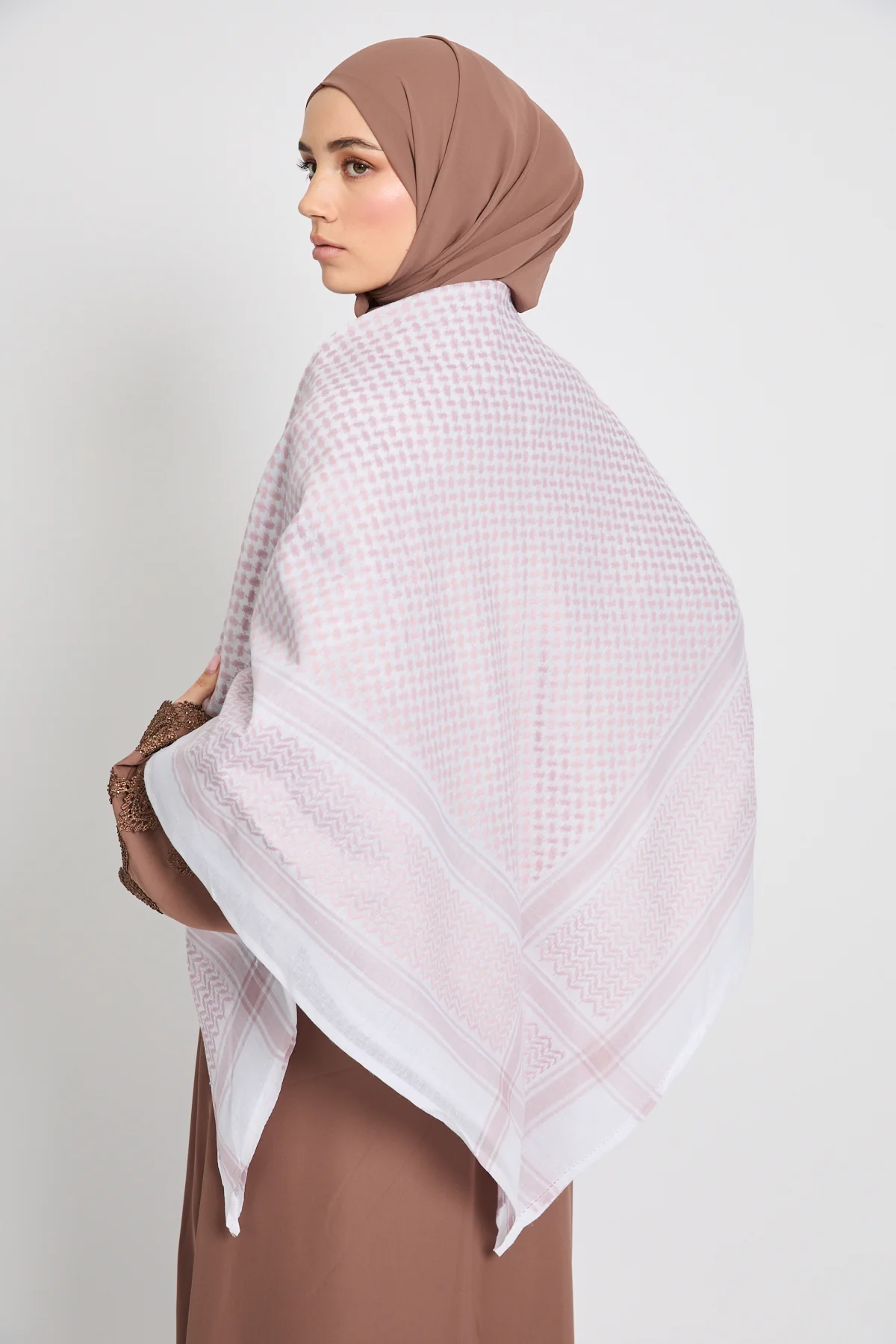 Keffiyeh Scarf - Soft Blush