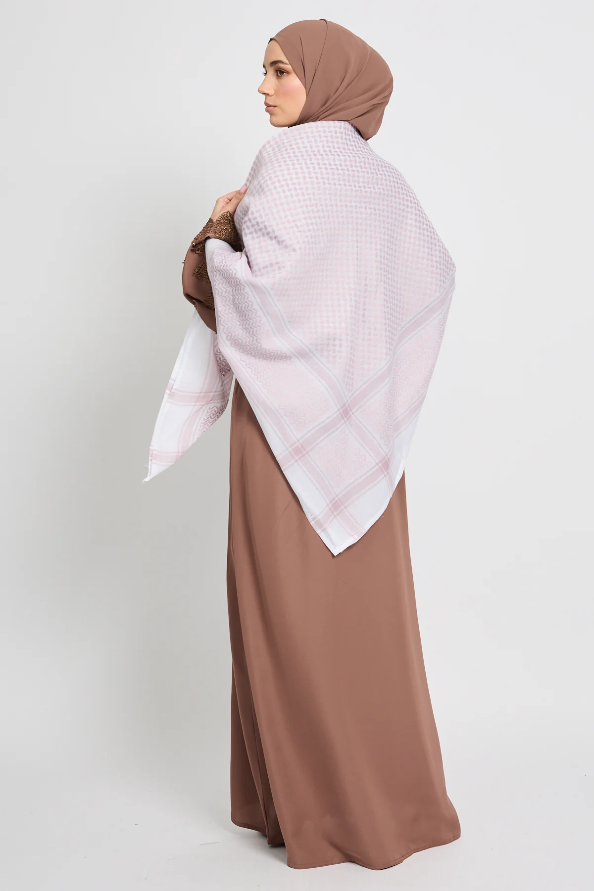 Keffiyeh Scarf - Soft Blush - Image 2