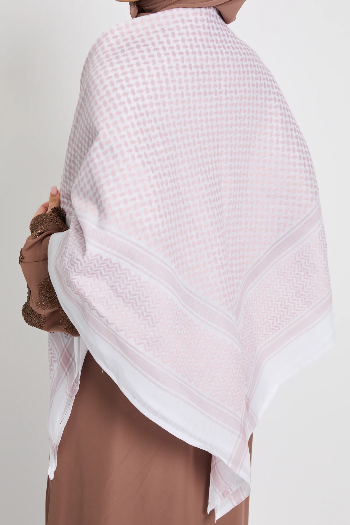 Keffiyeh Scarf - Soft Blush - Image 3