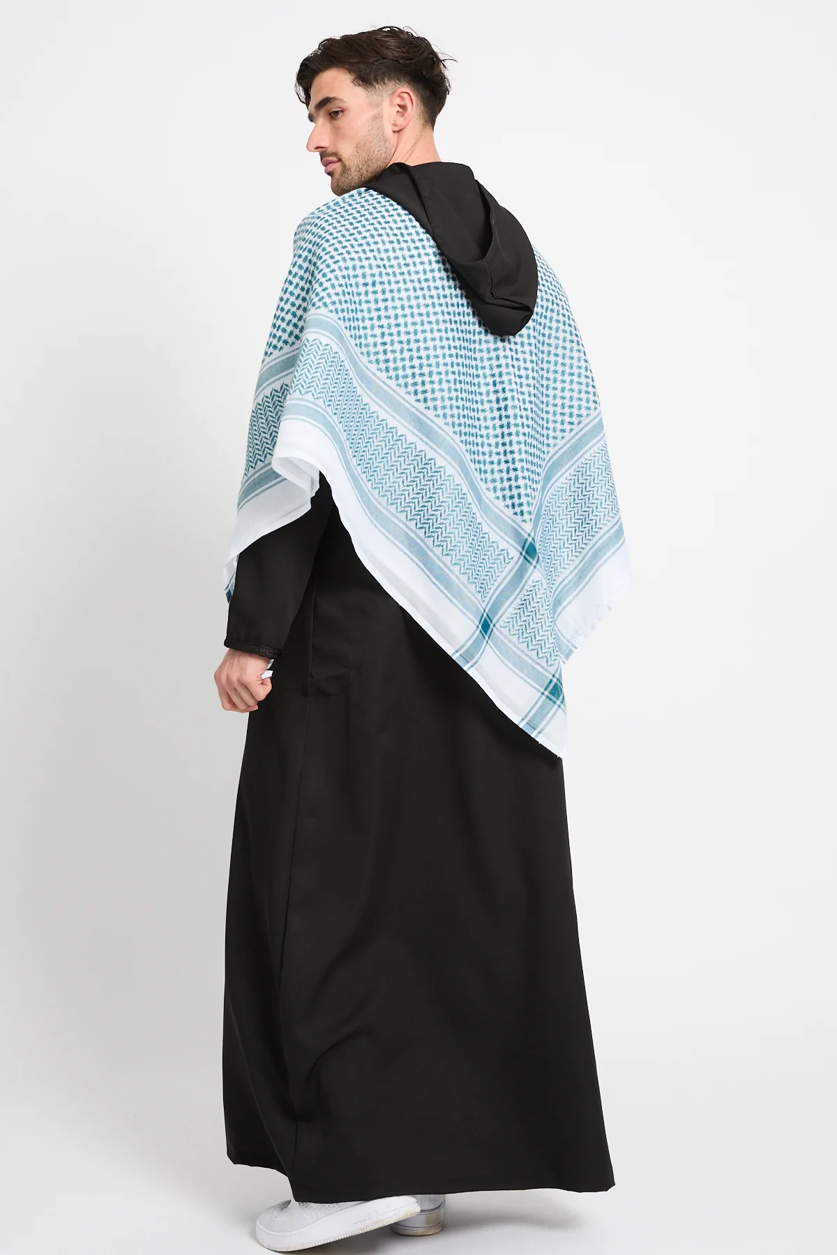 Keffiyeh Scarf - Teal - Image 5