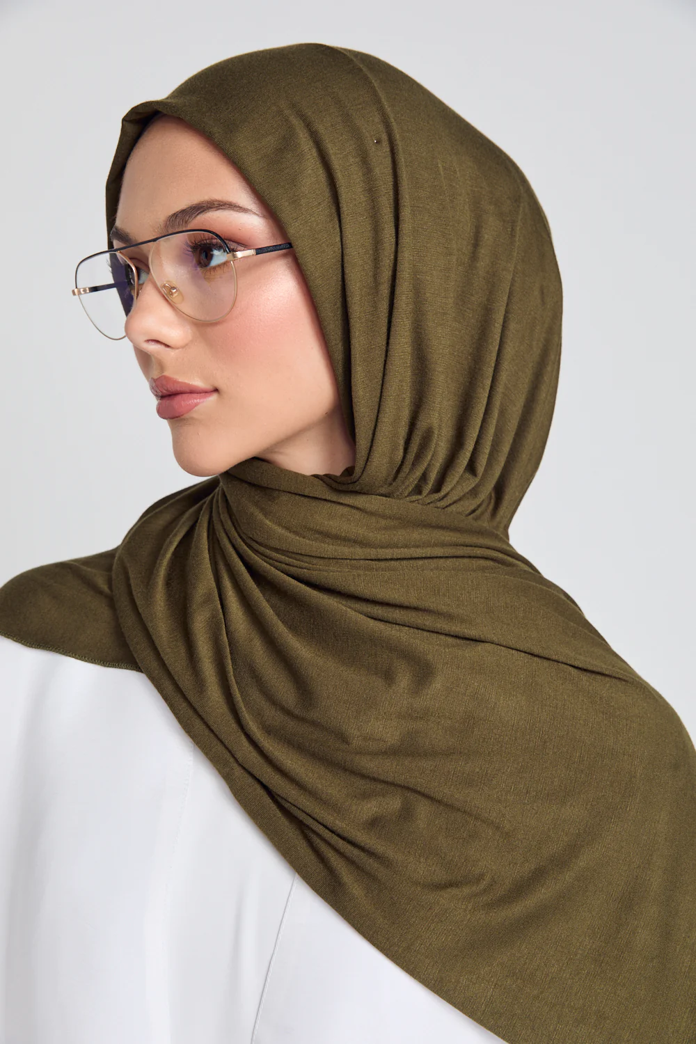 Khaki Jersey Hijab - Image 3