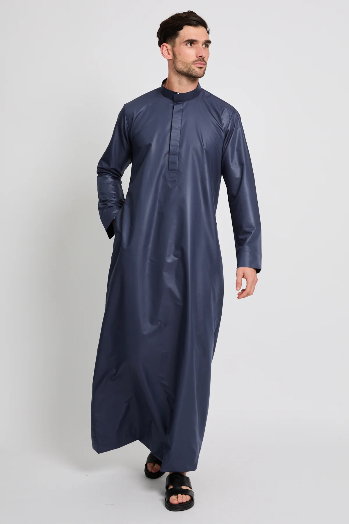 Premium Kuwaiti Thobe - Navy