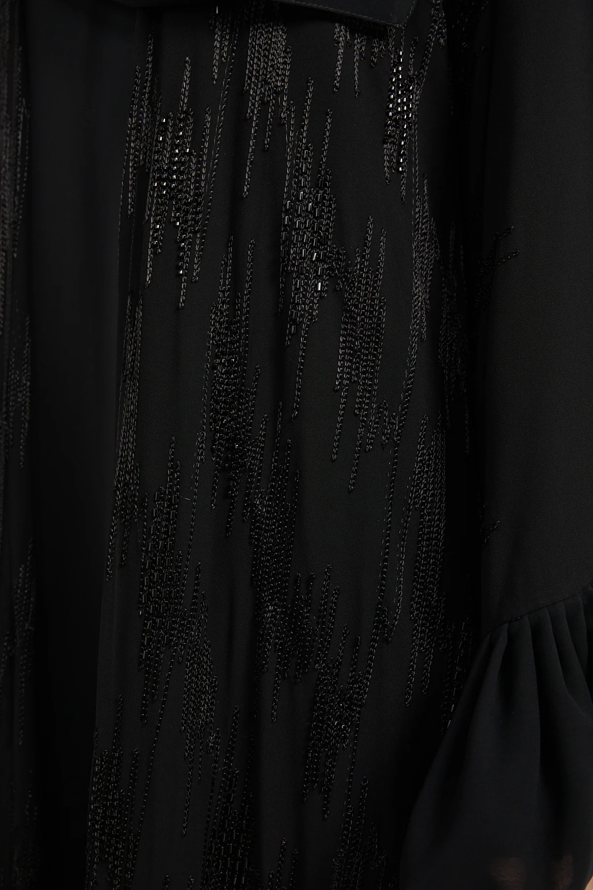 Luxury Black Cascade Four Piece Abaya Set - LIMITED EDITION - Image 8