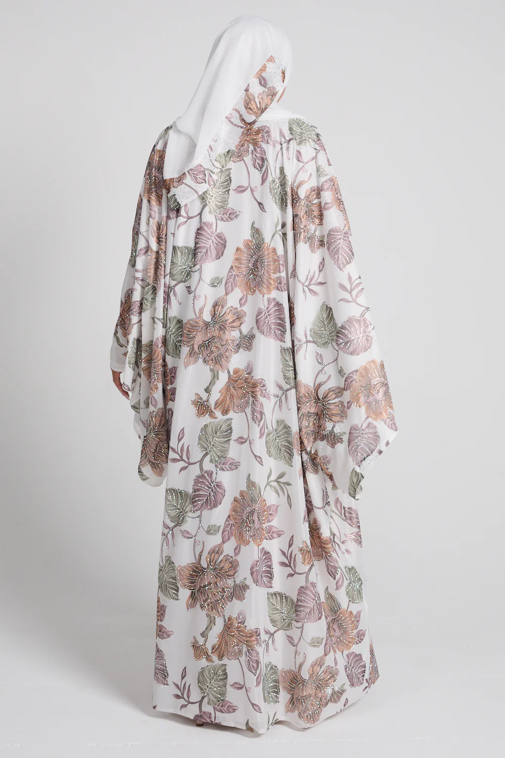 Luxury Botanic Grace Embellished Open Abaya - Limited Edition - Image 5