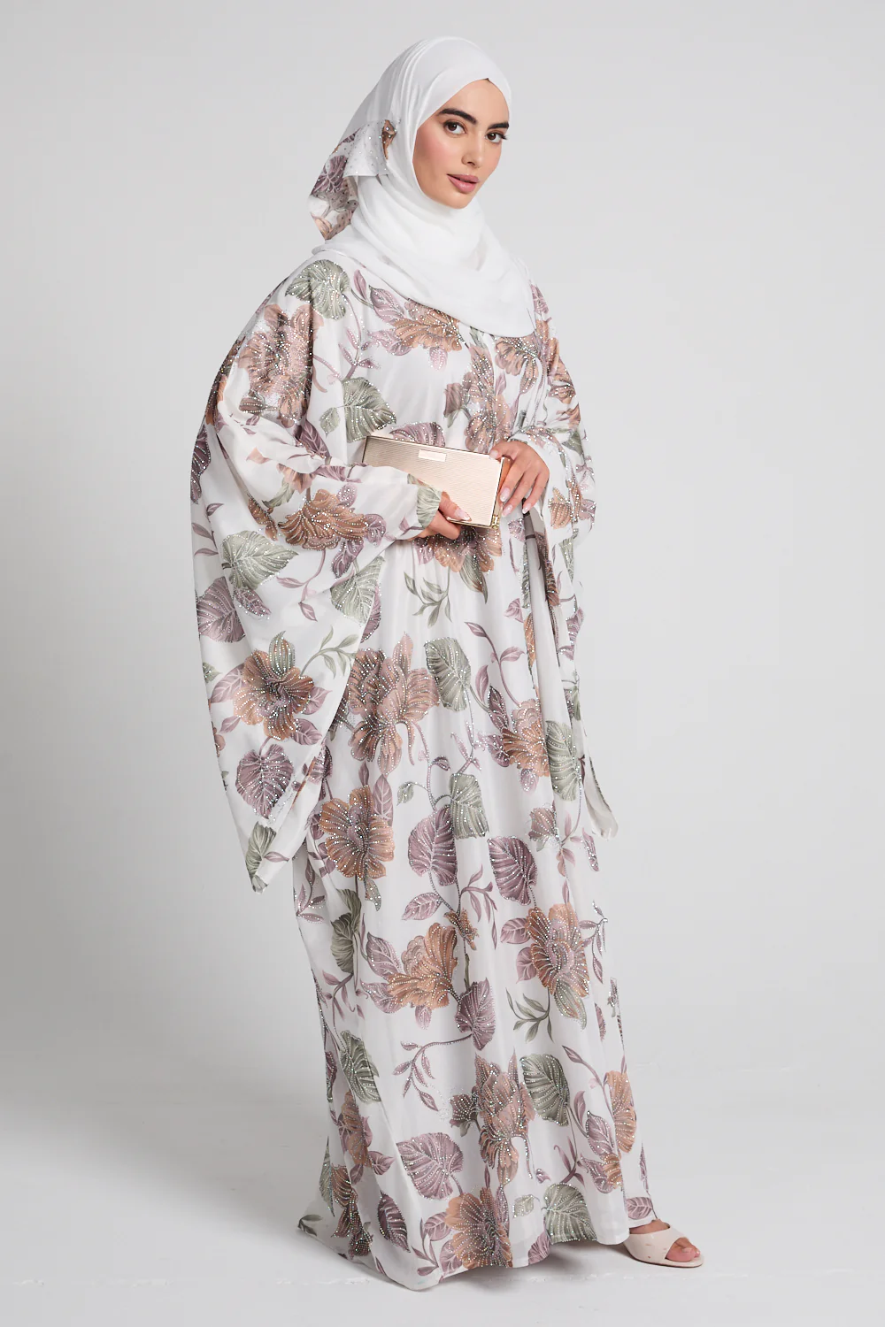 Luxury Botanic Grace Embellished Open Abaya - Limited Edition - Image 7