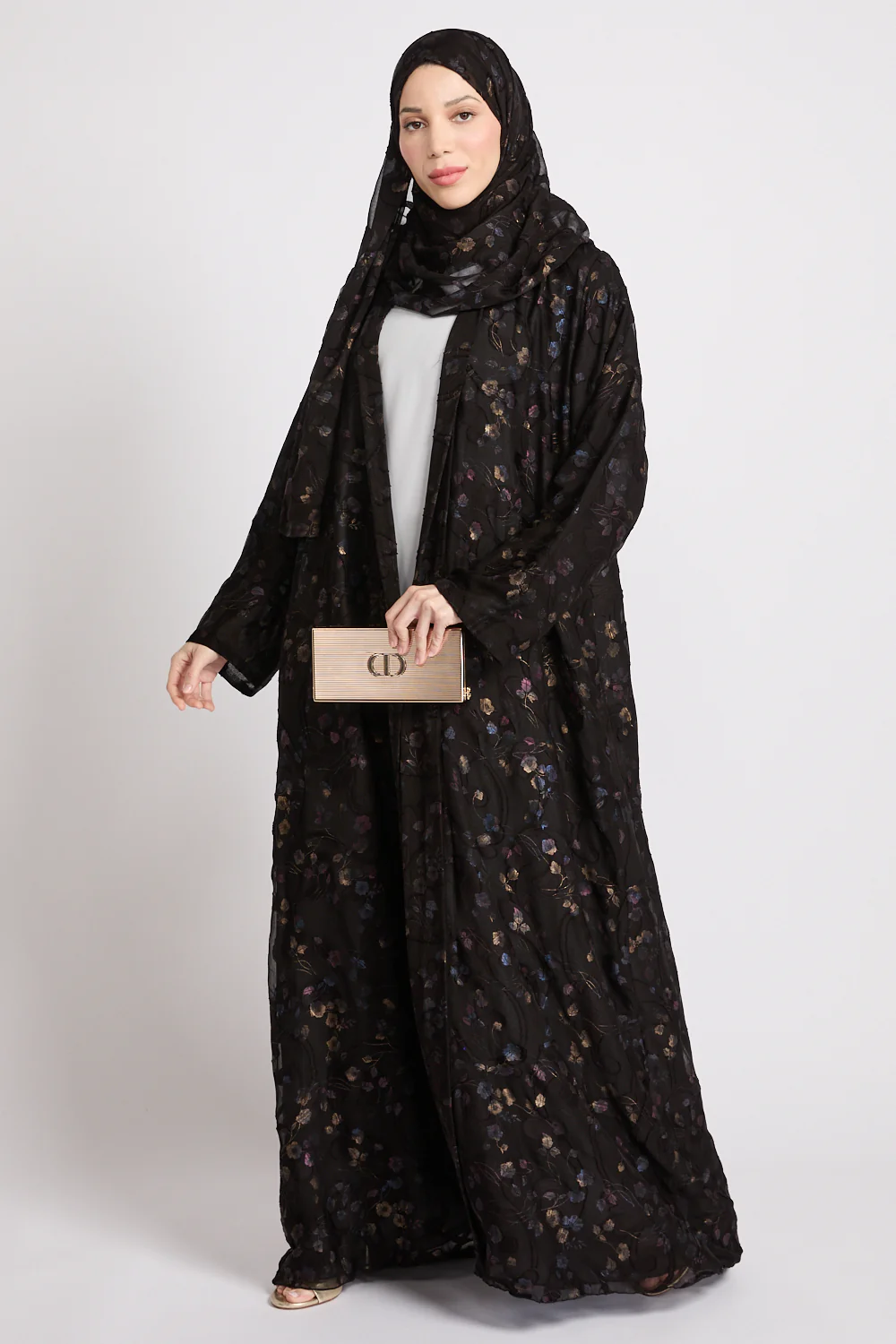 Luxury Eternal Night Garden Open Abaya - Image 6