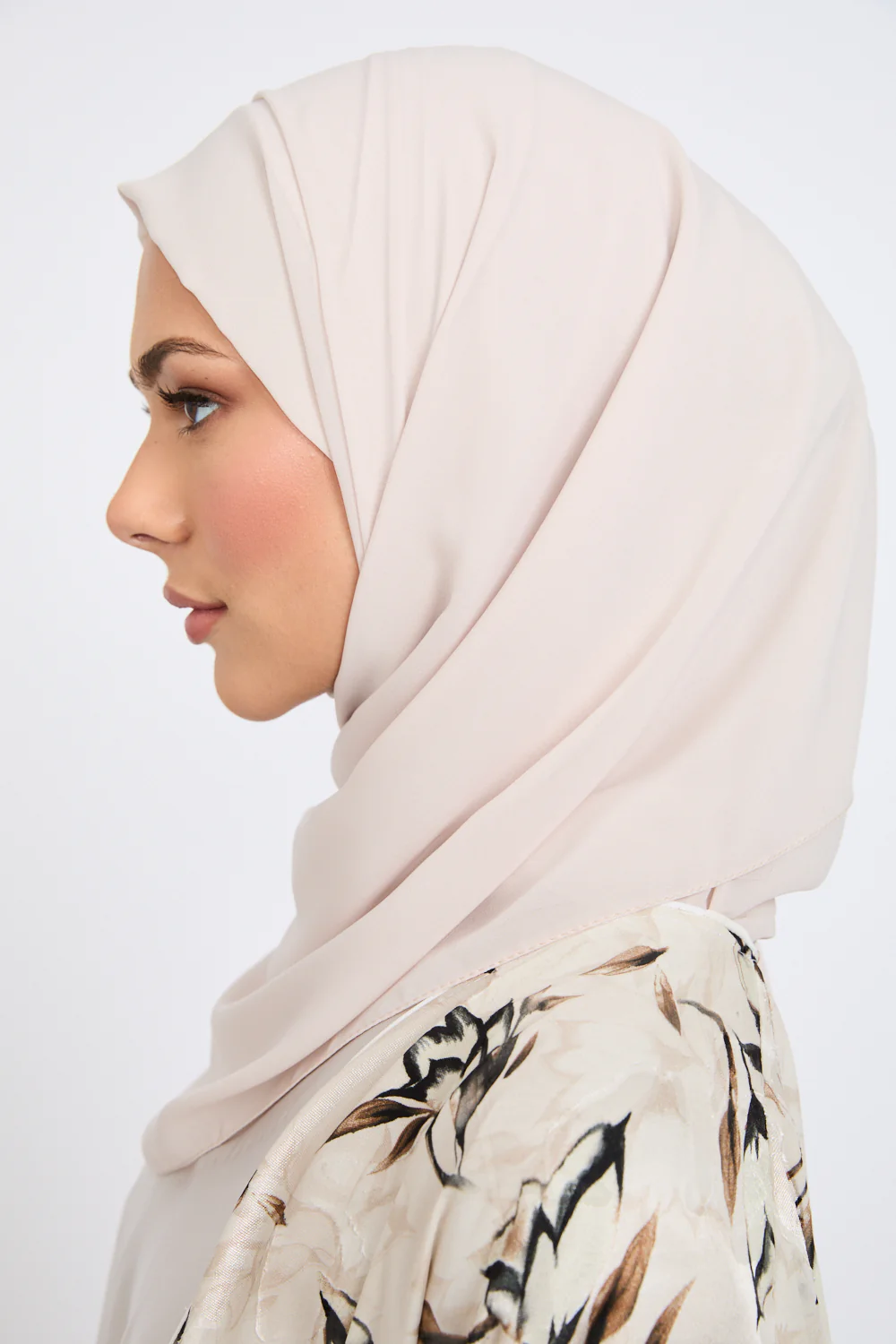 Luxury Georgette Hijab - Nude - Image 4