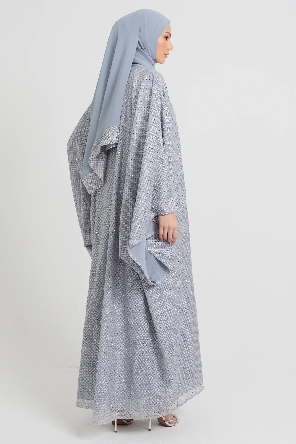 Luxury Moonlit Weave Open Abaya - Limited Edition - Image 6