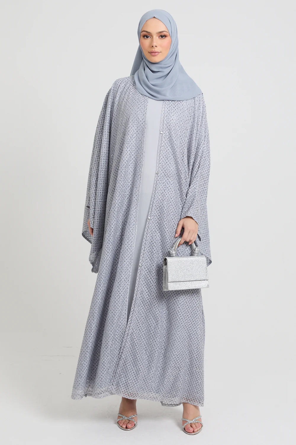 Luxury Moonlit Weave Open Abaya - Limited Edition - Image 7