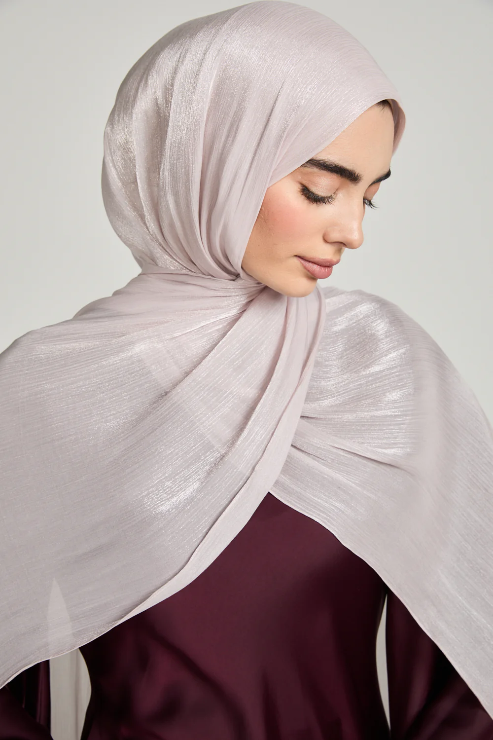 Luxury Organza Hijab - Blush - Image 2