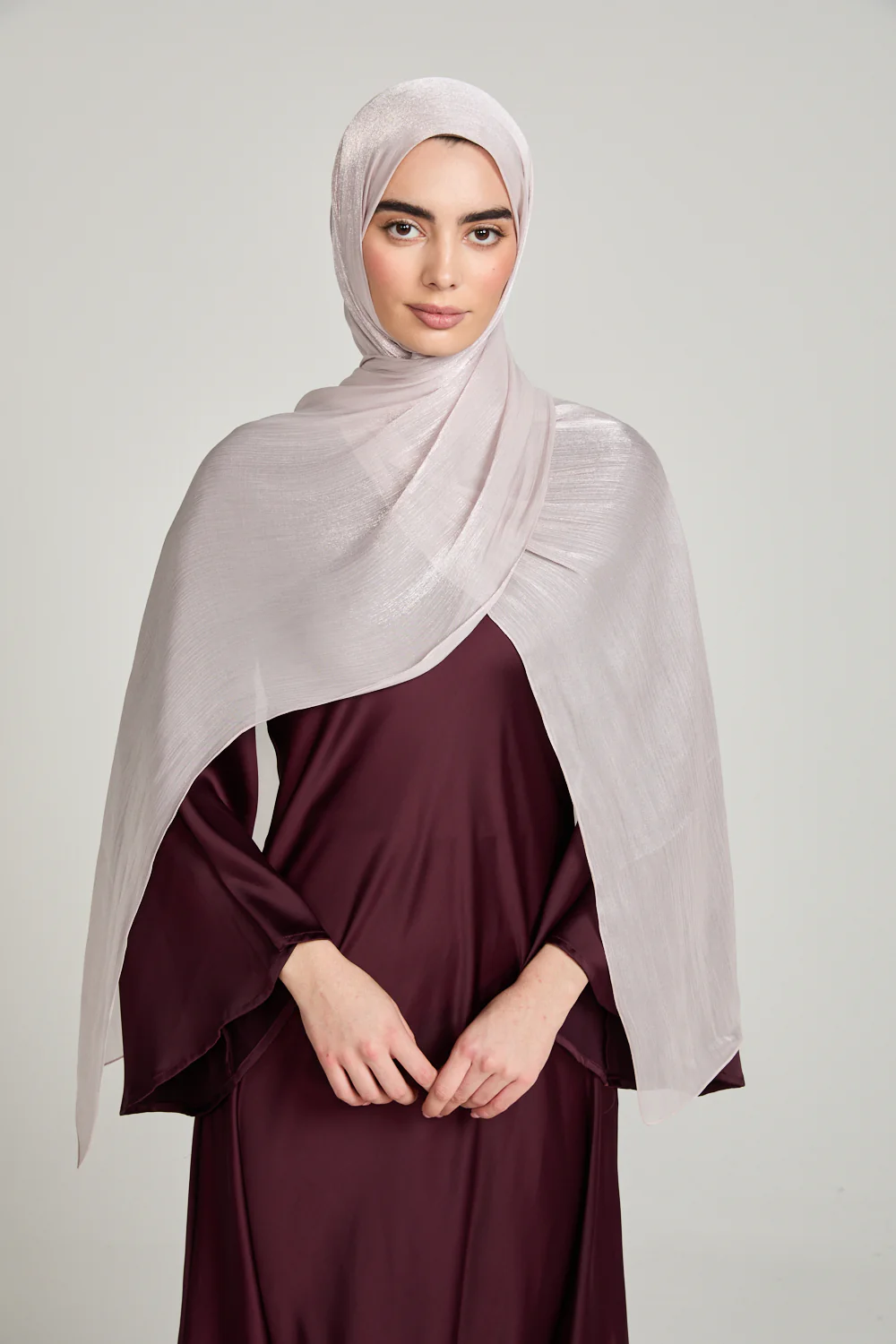Luxury Organza Hijab - Blush - Image 3