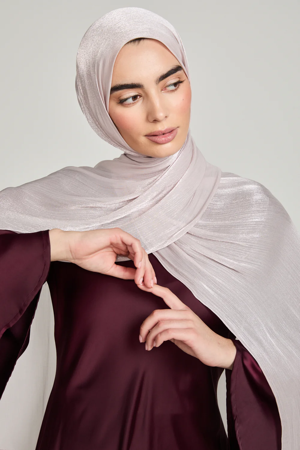 Luxury Organza Hijab - Blush - Image 4