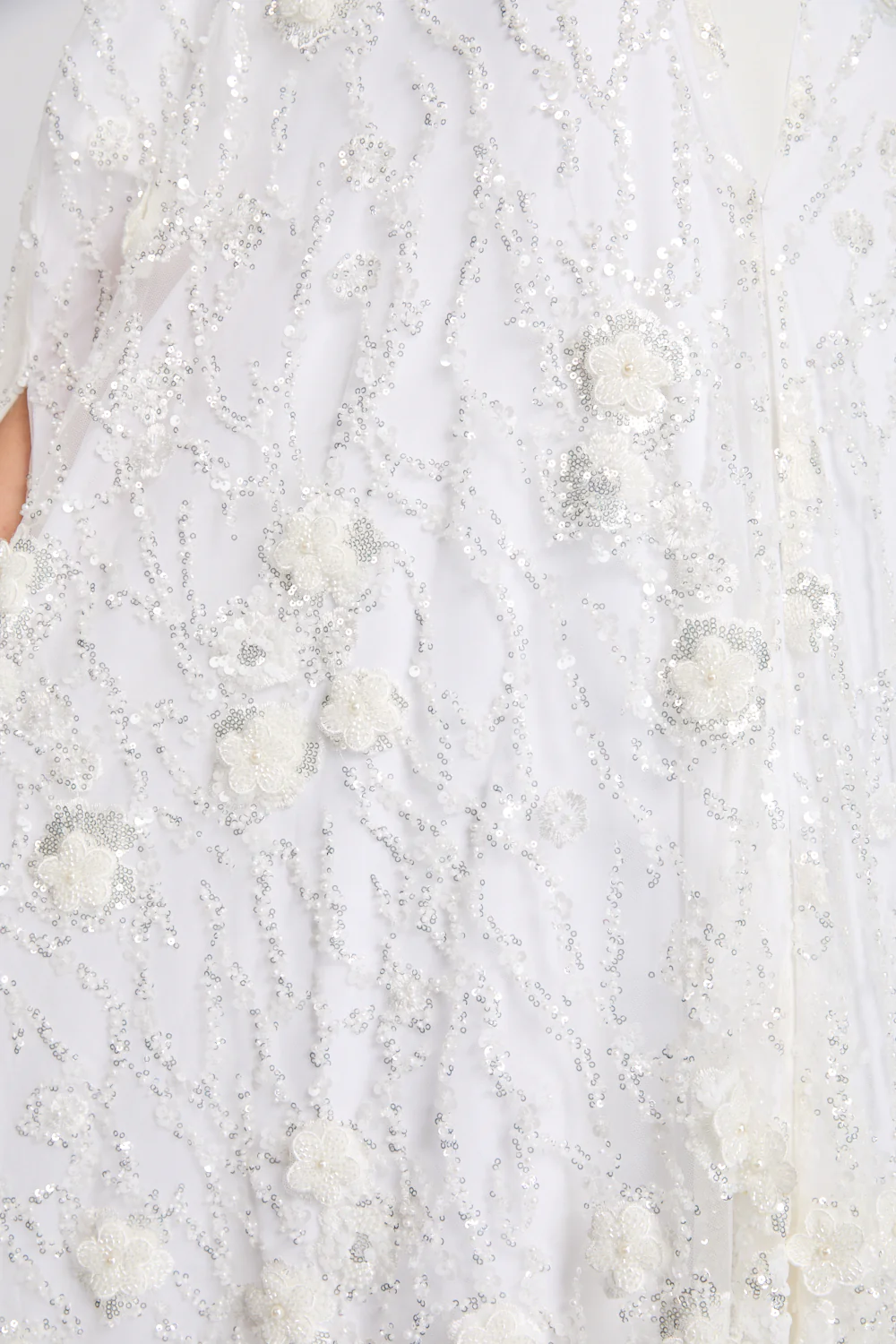 Luxury Pearl Bloom Embellished Cape - Limited Edition - Image 4