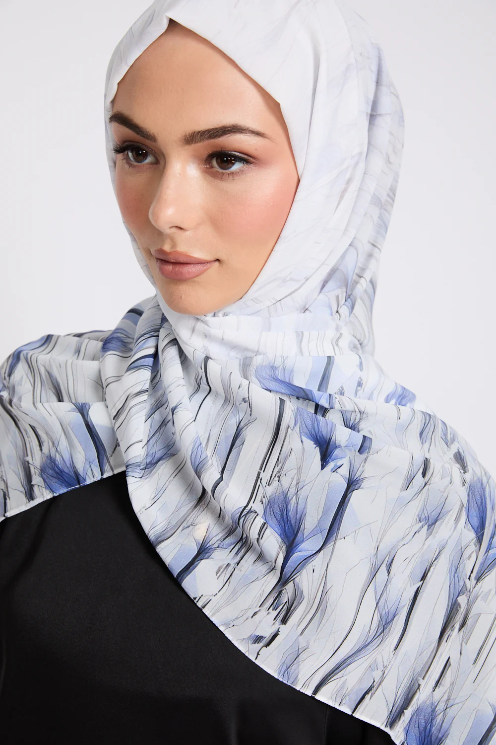 Luxury Printed Hijab - Bluebell Whisper - LIMITED EDITION - Image 5
