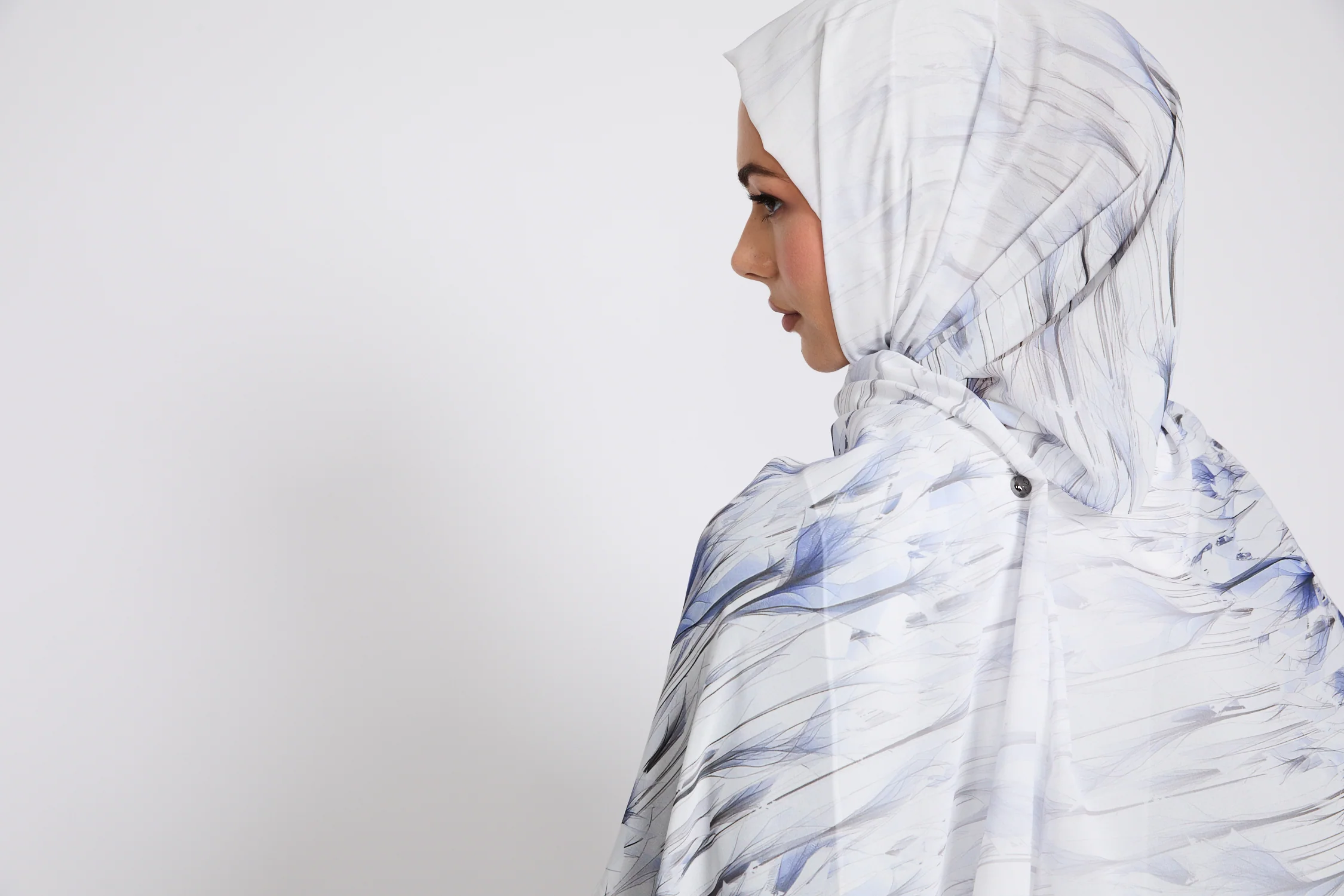 Luxury Printed Hijab - Bluebell Whisper - LIMITED EDITION - Image 6