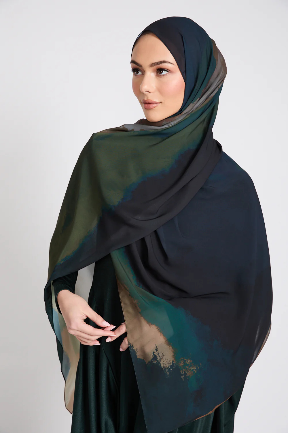 Luxury Printed Hijab - Celestial Mirage - LIMITED EDITION - Image 2