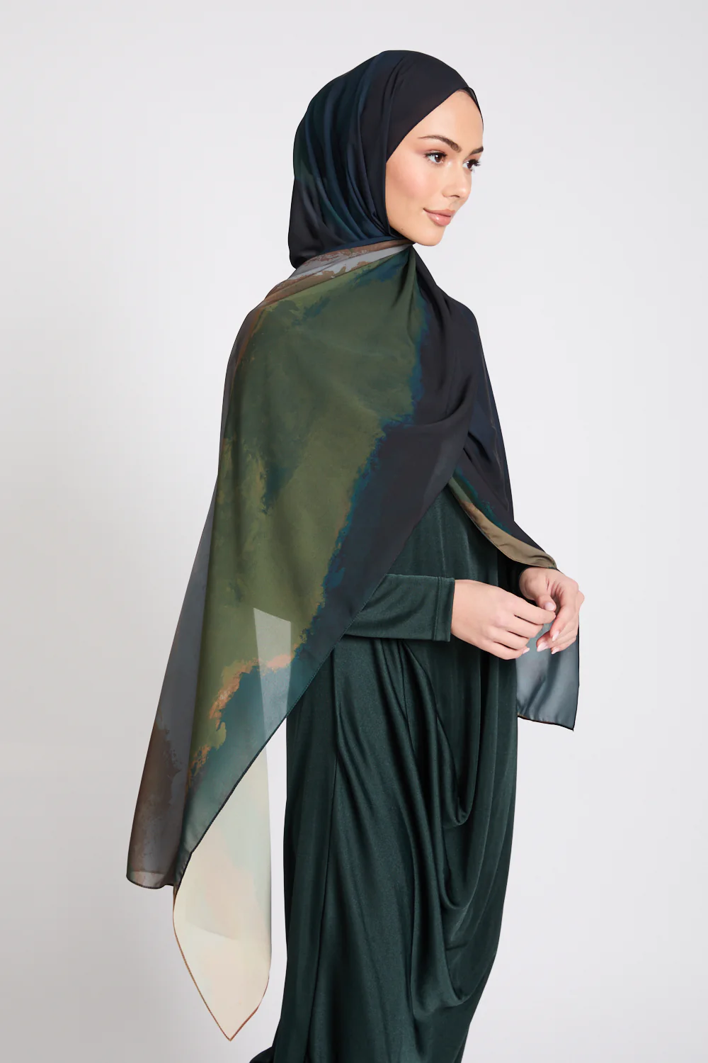 Luxury Printed Hijab - Celestial Mirage - LIMITED EDITION - Image 3
