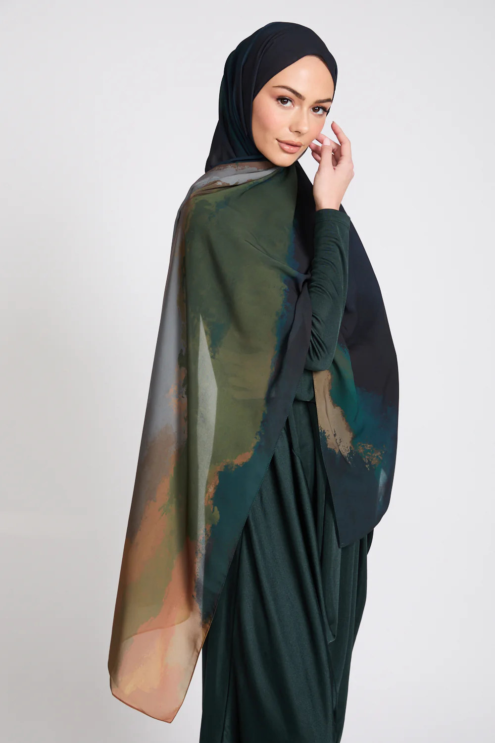 Luxury Printed Hijab - Celestial Mirage - LIMITED EDITION - Image 4