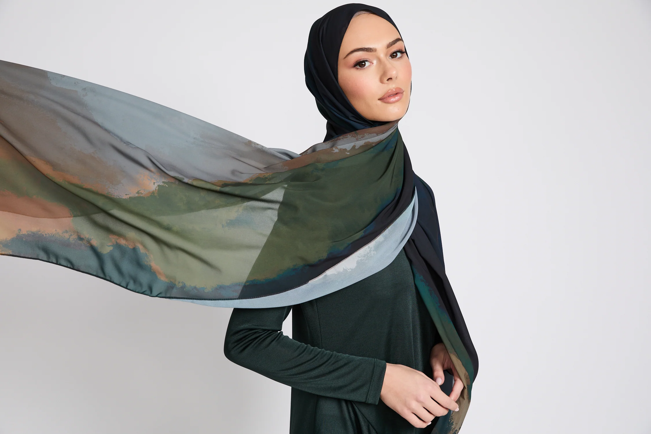 Luxury Printed Hijab - Celestial Mirage - LIMITED EDITION - Image 7
