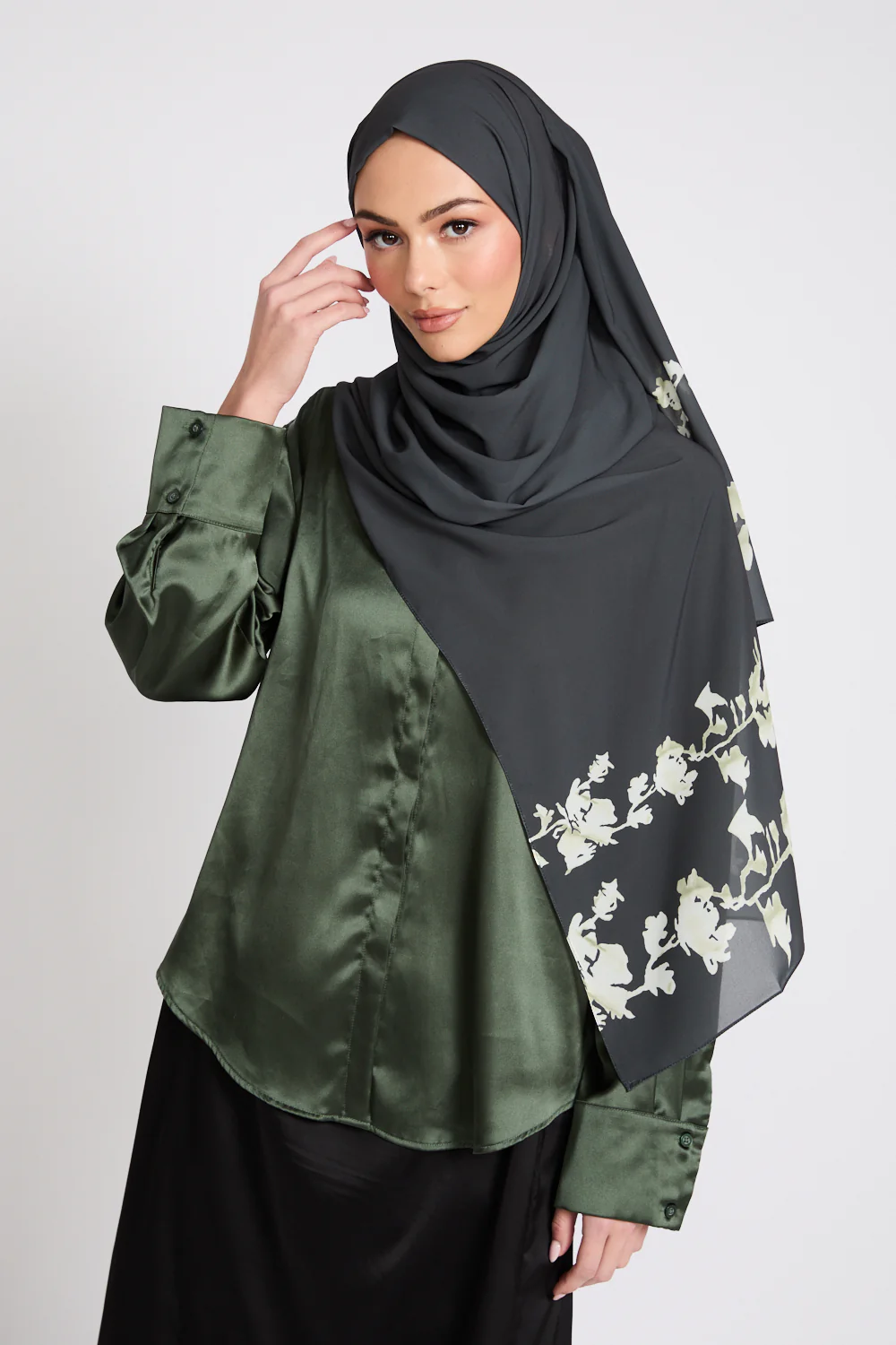 Luxury Printed Hijab - Enchanted Vine - LIMITED EDITION - Image 2