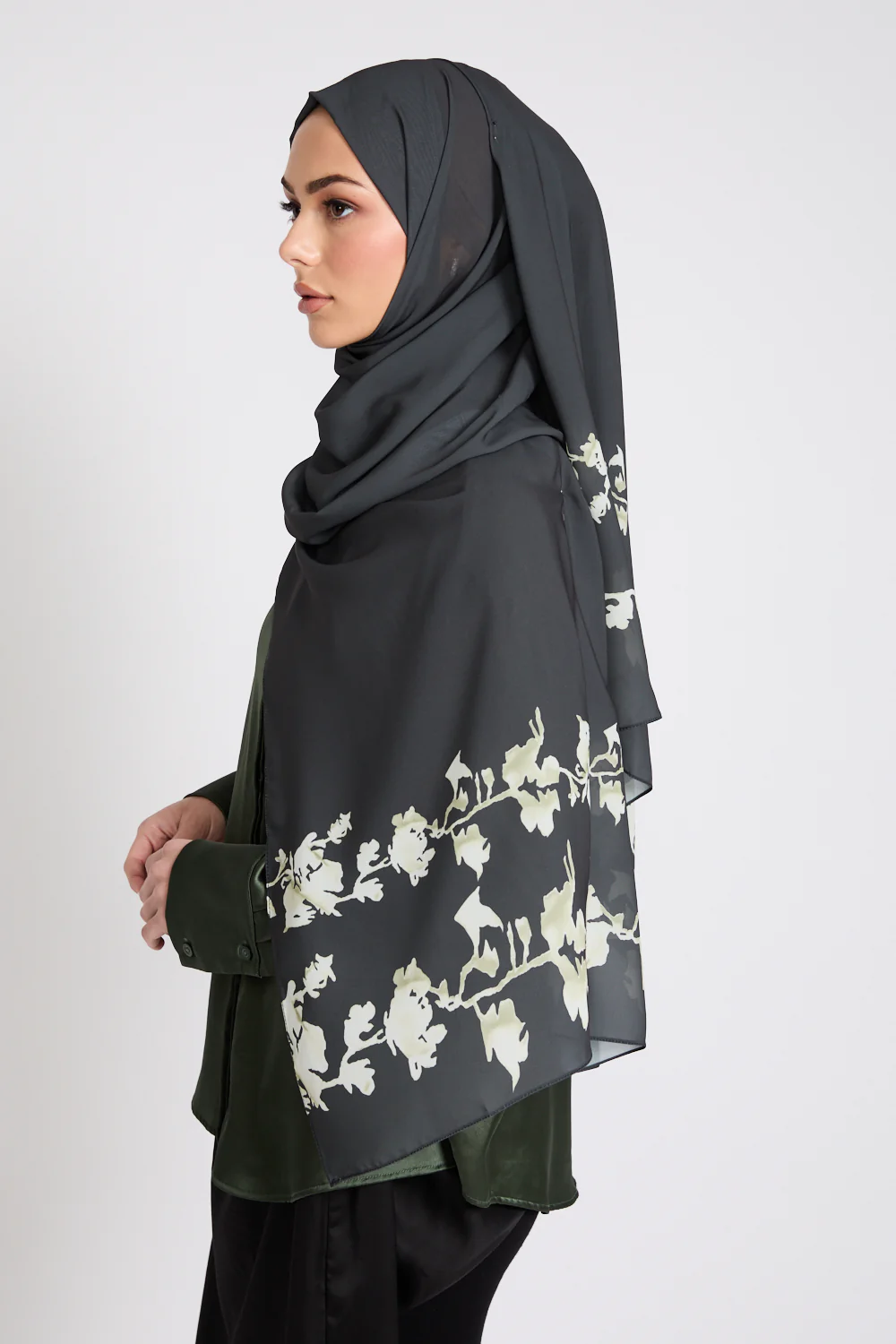 Luxury Printed Hijab - Enchanted Vine - LIMITED EDITION - Image 4