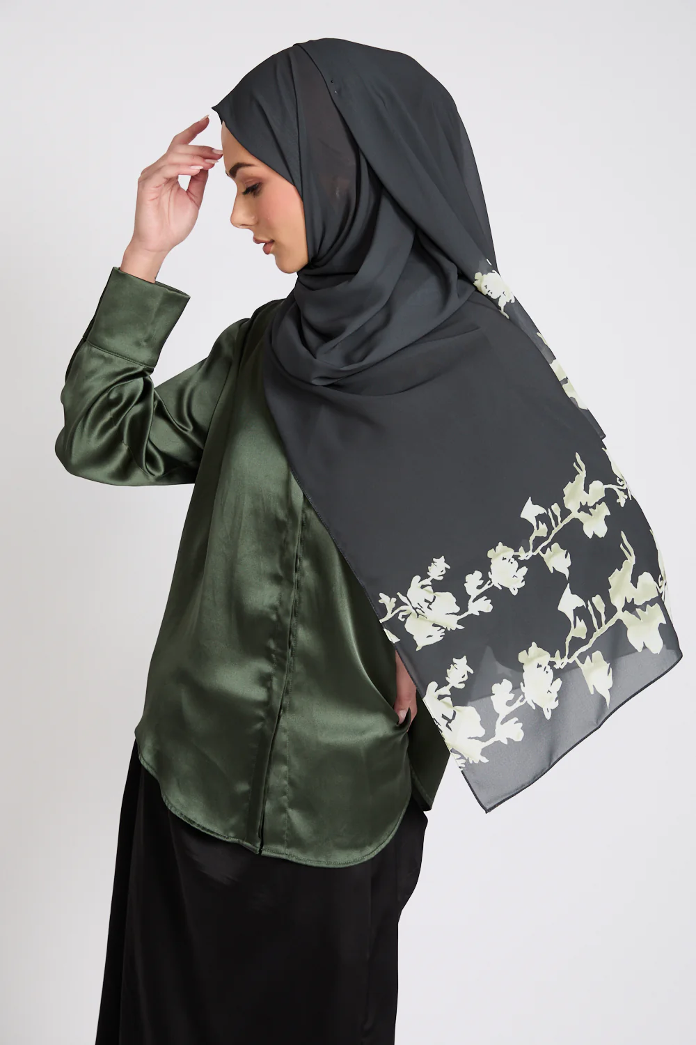 Luxury Printed Hijab - Enchanted Vine - LIMITED EDITION - Image 5