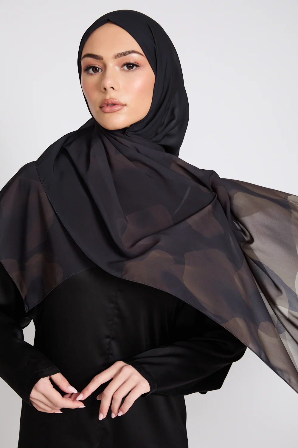 Luxury Printed Hijab - Moonlit Embrace - LIMITED EDITION - Image 5
