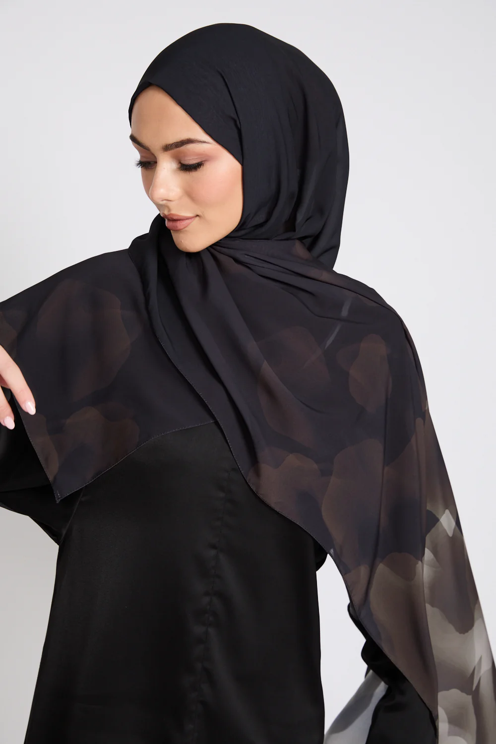 Luxury Printed Hijab - Moonlit Embrace - LIMITED EDITION - Image 6