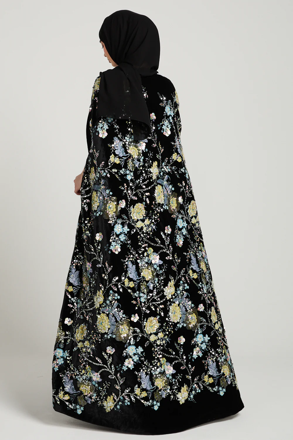 Luxury Twilight Bloom Velvet Cape - Daffodil Dream - LIMITED EDITION - Image 3