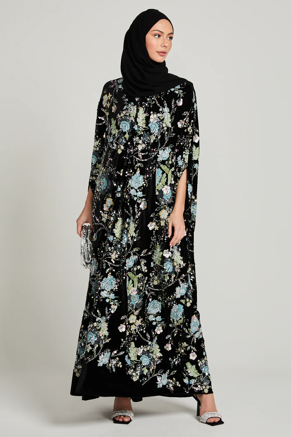 Luxury Twilight Bloom Velvet Cape - Dreamy Blossom - LIMITED EDITION - Image 3