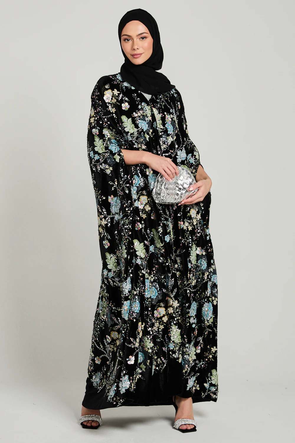 Luxury Twilight Bloom Velvet Cape - Dreamy Blossom - LIMITED EDITION - Image 4