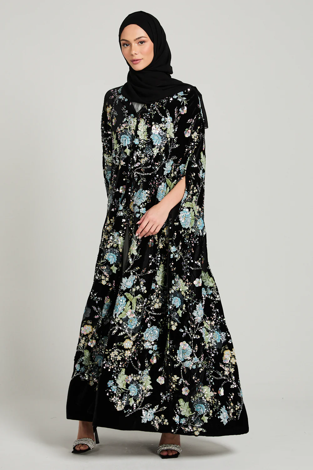 Luxury Twilight Bloom Velvet Cape - Dreamy Blossom - LIMITED EDITION - Image 5