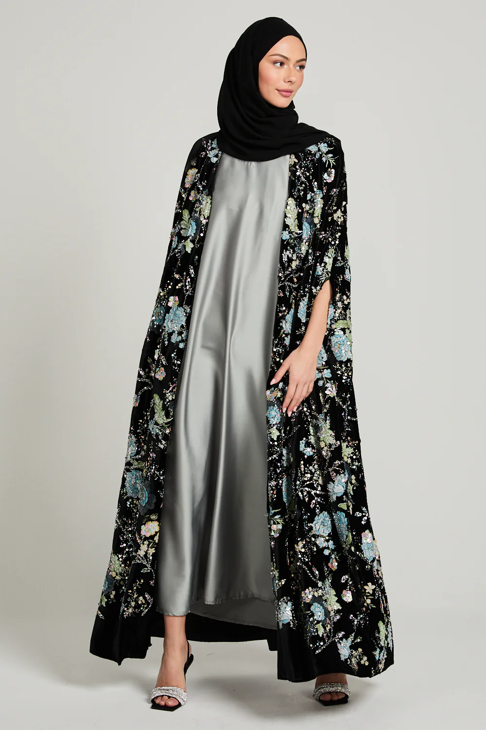Luxury Twilight Bloom Velvet Cape - Dreamy Blossom - LIMITED EDITION - Image 7