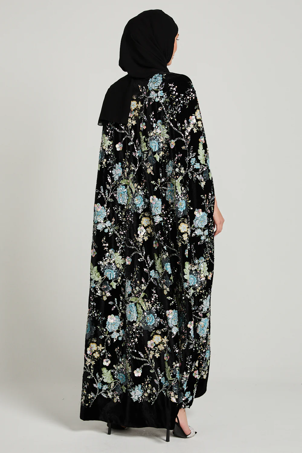 Luxury Twilight Bloom Velvet Cape - Dreamy Blossom - LIMITED EDITION - Image 9