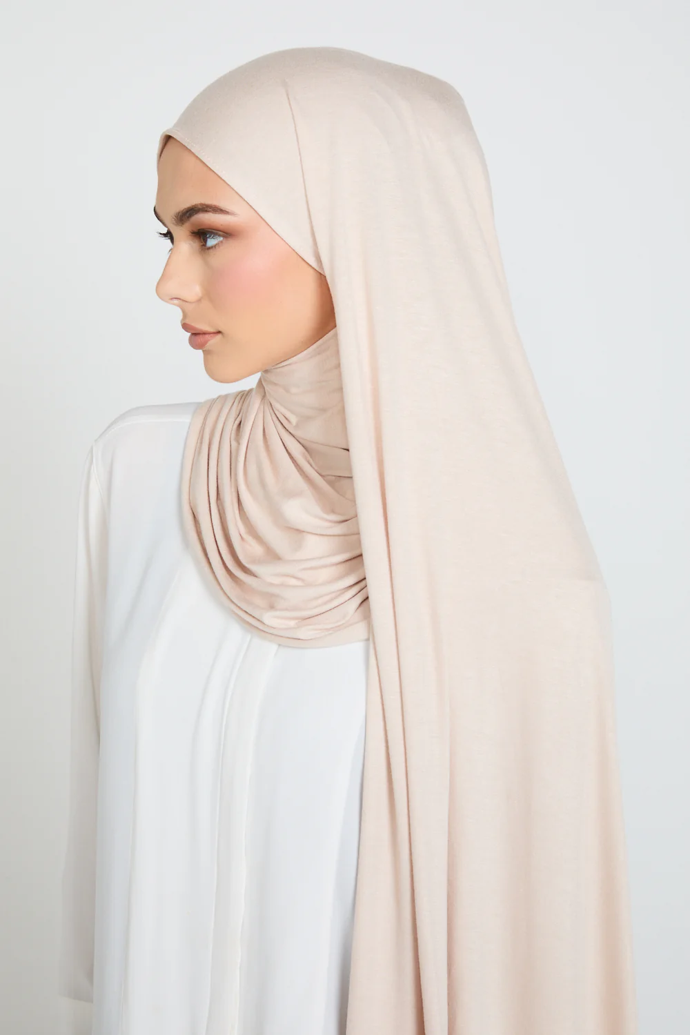 Moonstone Cream Jersey Hijab - Image 4