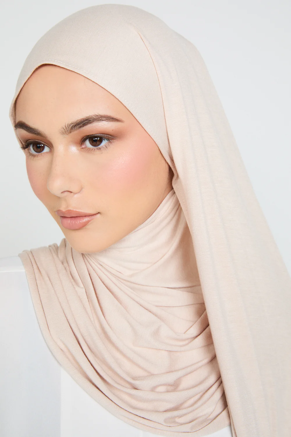 Moonstone Cream Jersey Hijab - Image 5
