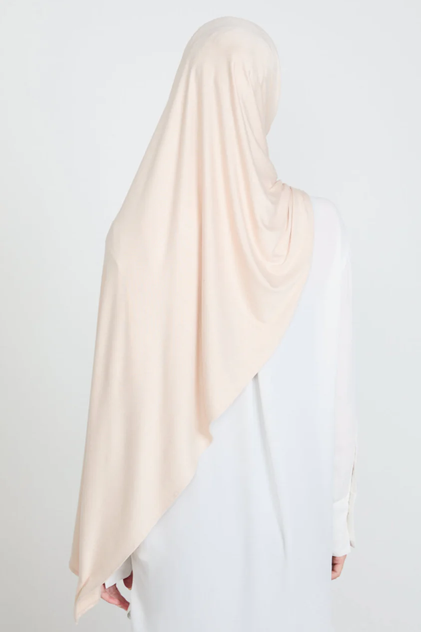 Moonstone Cream Jersey Hijab - Image 6