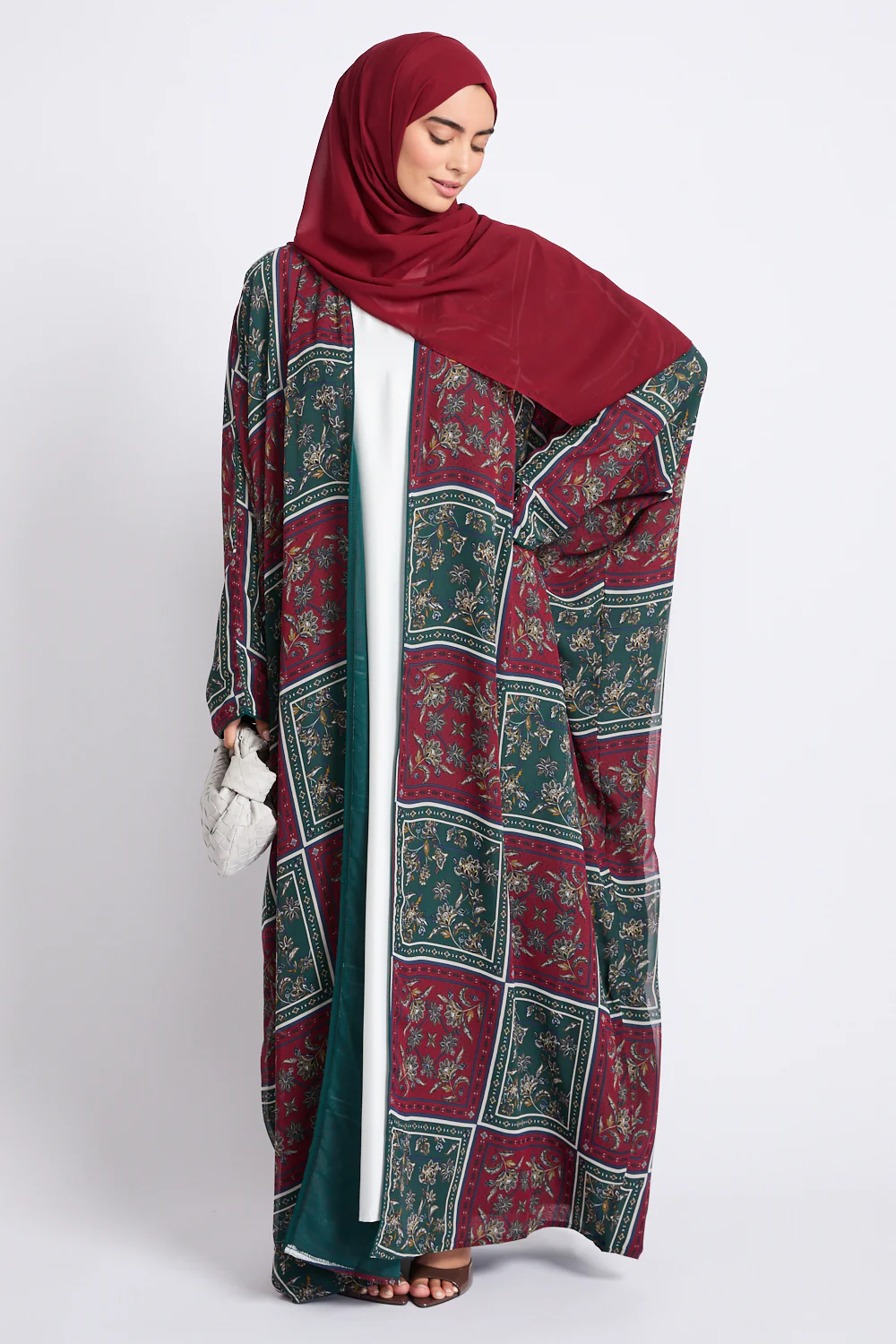 Mosaic Garden Open Bisht – Emerald Ruby - LIMITED EDITION