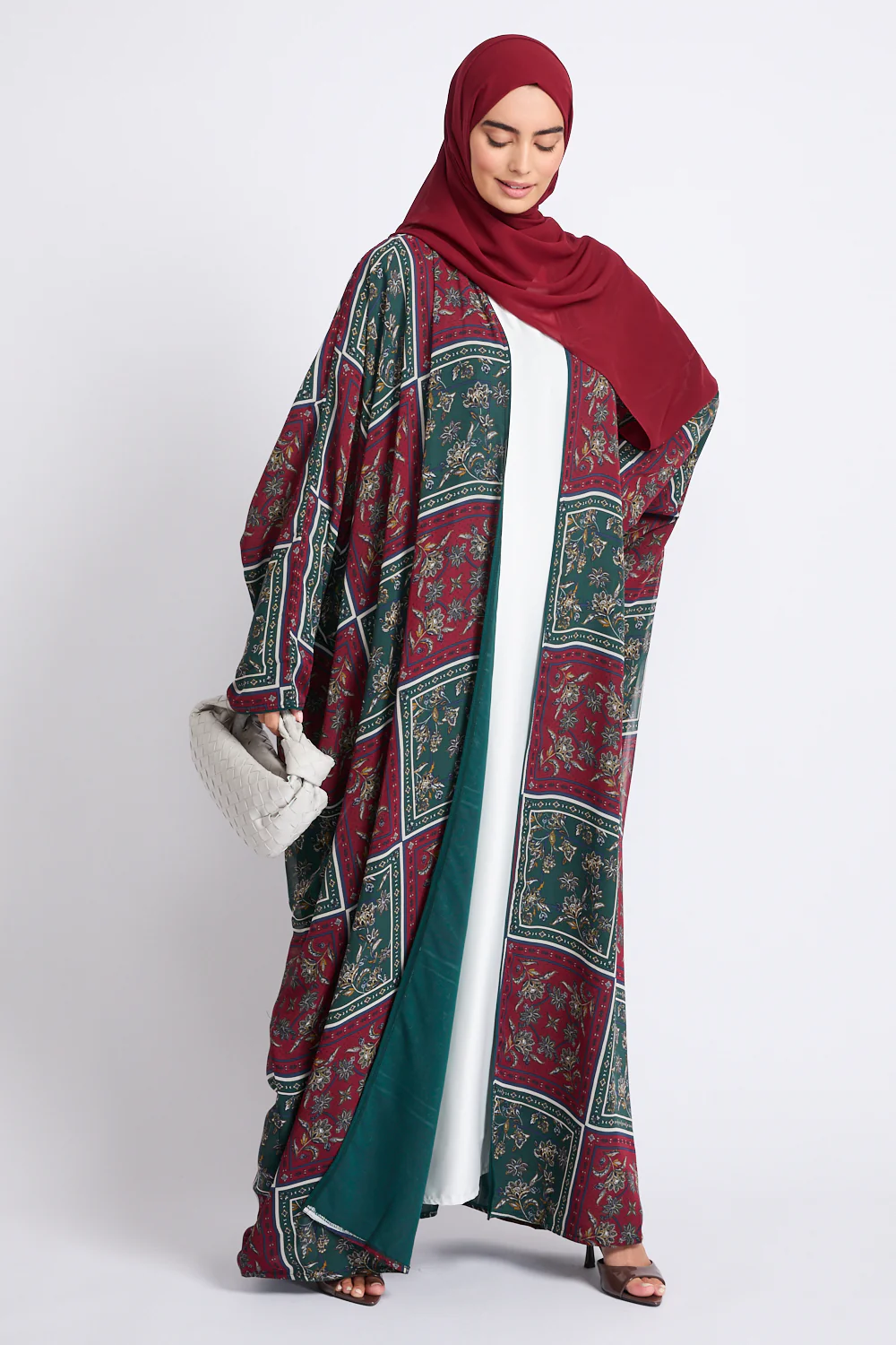 Mosaic Garden Open Bisht – Emerald Ruby - LIMITED EDITION - Image 3