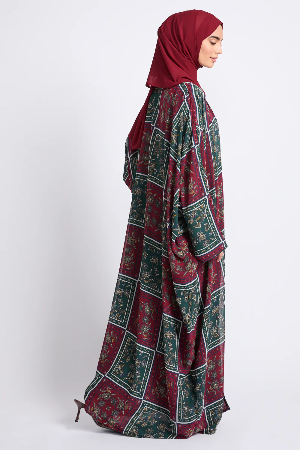 Mosaic Garden Open Bisht – Emerald Ruby - LIMITED EDITION - Image 4