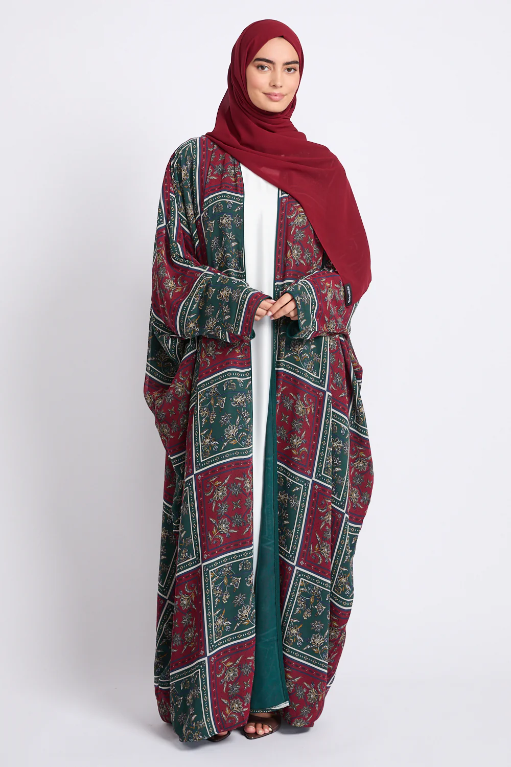 Mosaic Garden Open Bisht – Emerald Ruby - LIMITED EDITION - Image 5