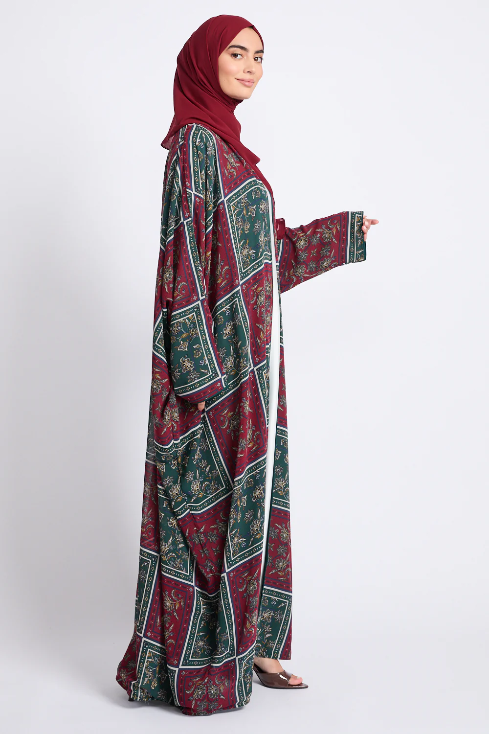 Mosaic Garden Open Bisht – Emerald Ruby - LIMITED EDITION - Image 6
