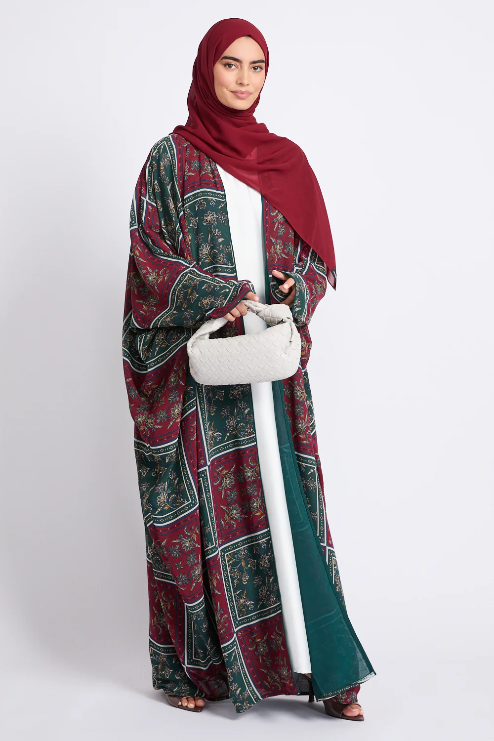 Mosaic Garden Open Bisht – Emerald Ruby - LIMITED EDITION - Image 7