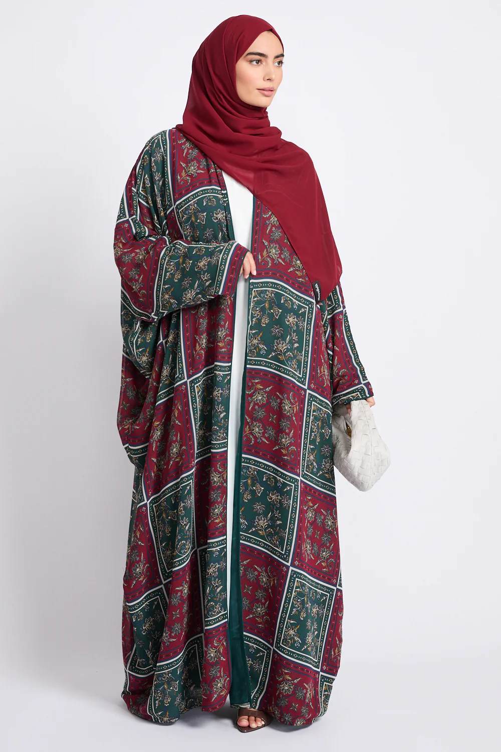 Mosaic Garden Open Bisht – Emerald Ruby - LIMITED EDITION - Image 8