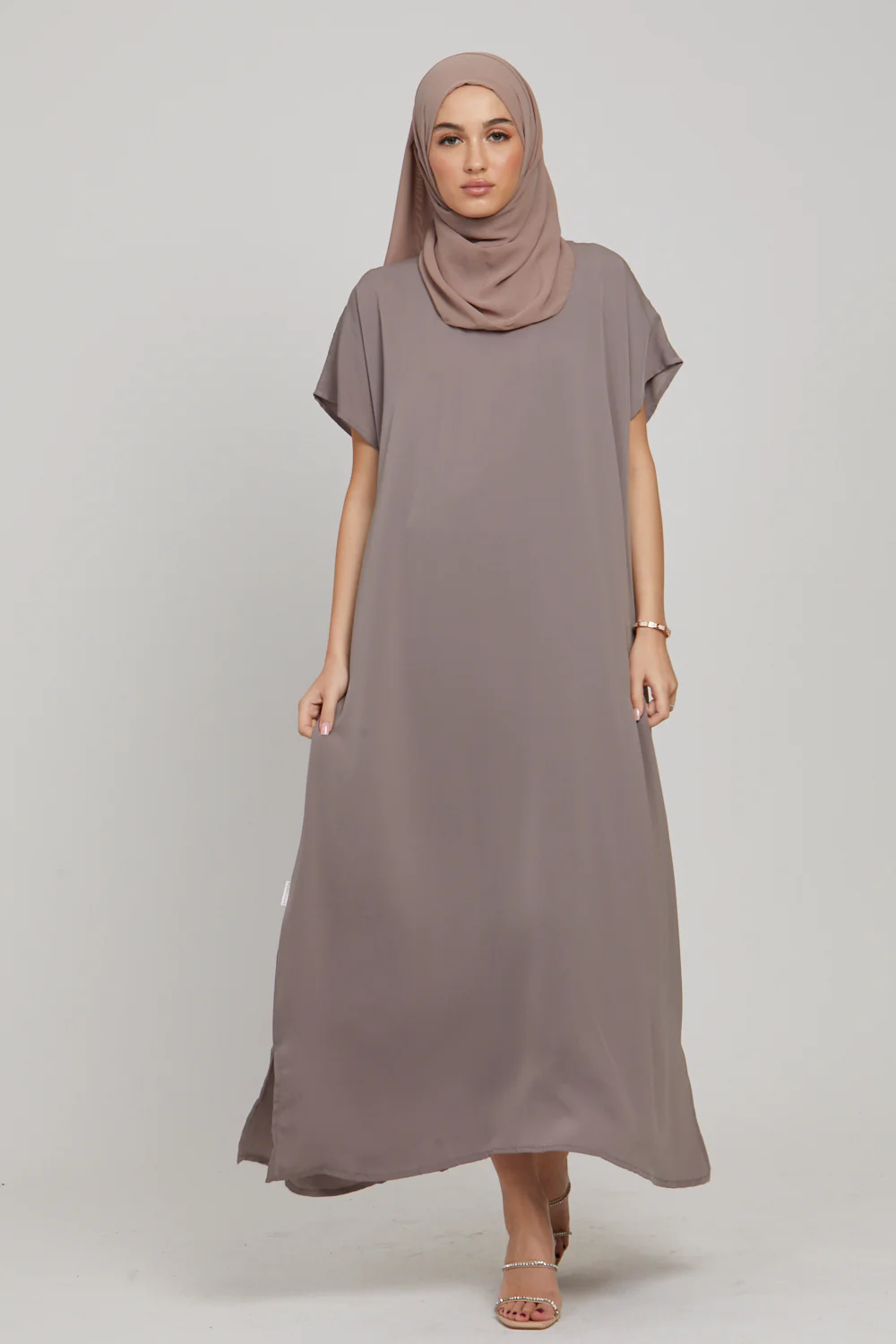 Premium Nidha Inner Slip Dress - Taupe - Image 4