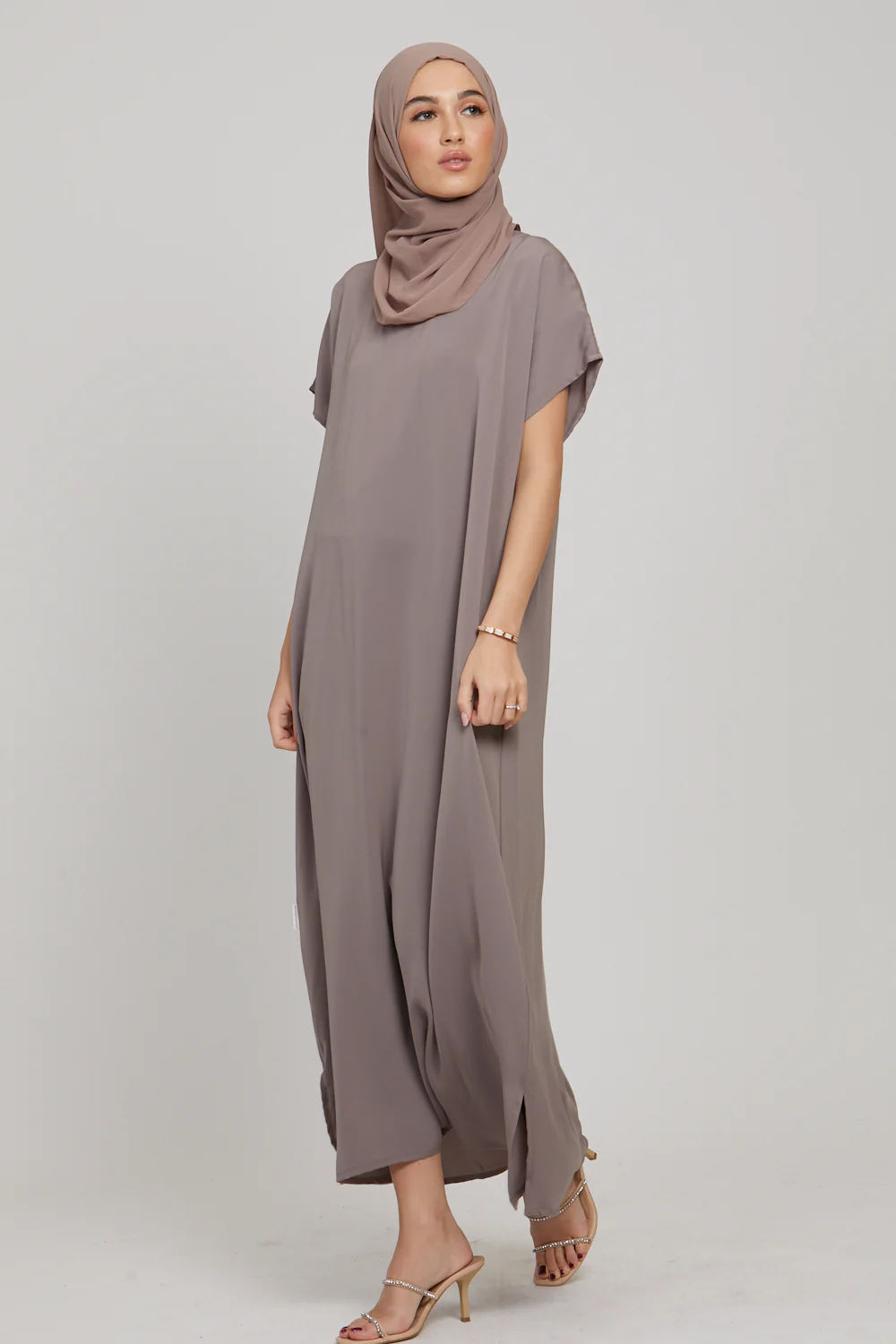 Premium Nidha Inner Slip Dress - Taupe - Image 5